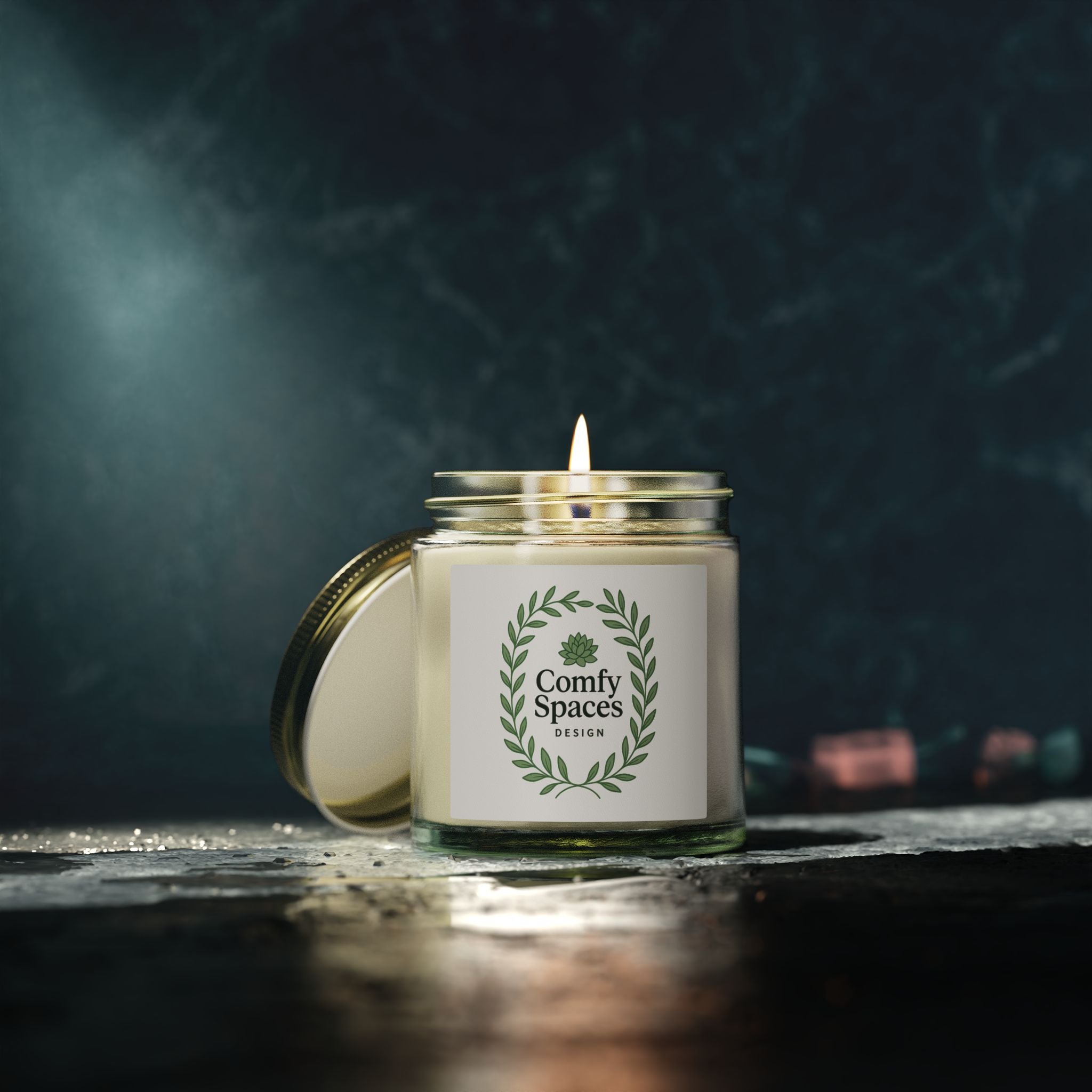 'Comfy Spaces' Logo Reading Candle (4oz & 9oz)